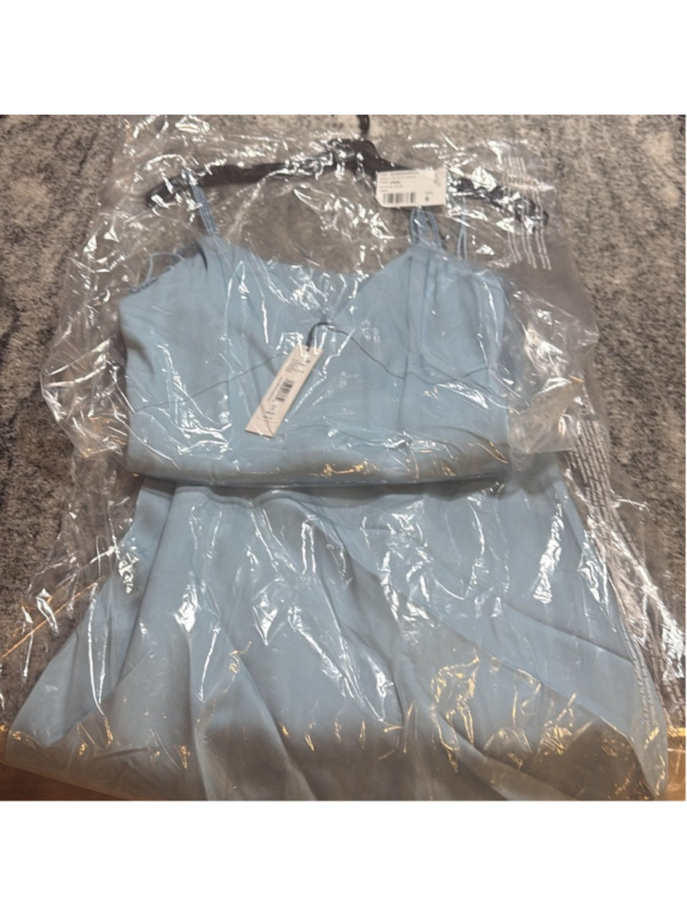 Alice + Olivia Kiro Midi Slip Dress, Mineral Blue - Picture 9 of 10